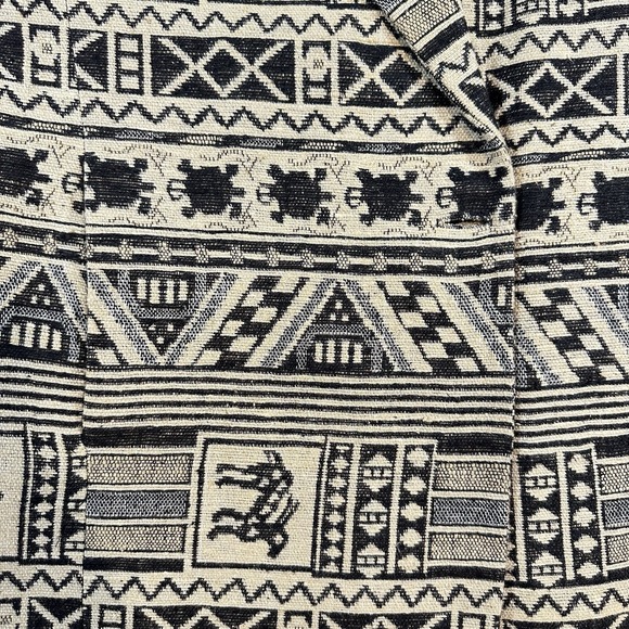 Vintage Aztec Tribal Print Tapestry Blazer Jacket Artsy Boho Statement - Picture 5 of 13